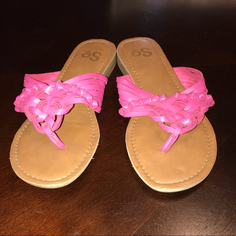SO pink sandals size 6
